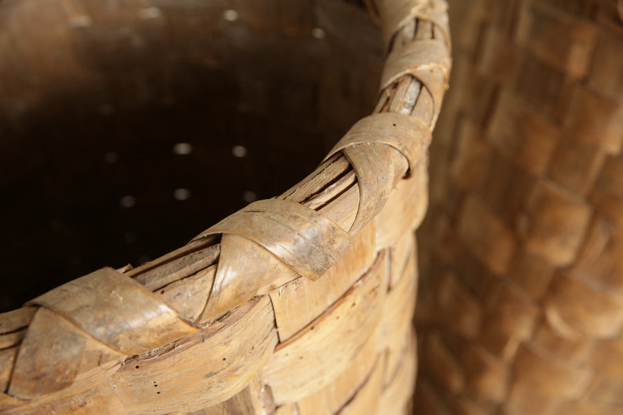 Set of 4 Woven Chestnut Harvest Baskets