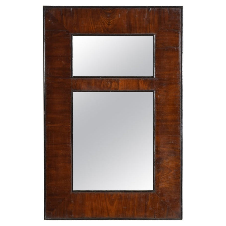 Walnut Veneered and Ebonized Mirror