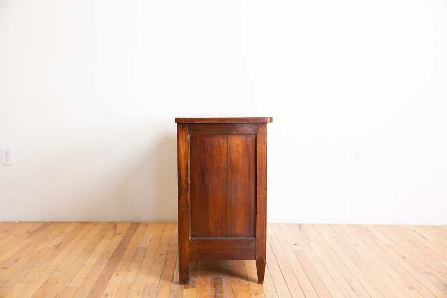 Walnut and Brass 2-Door Cabinet