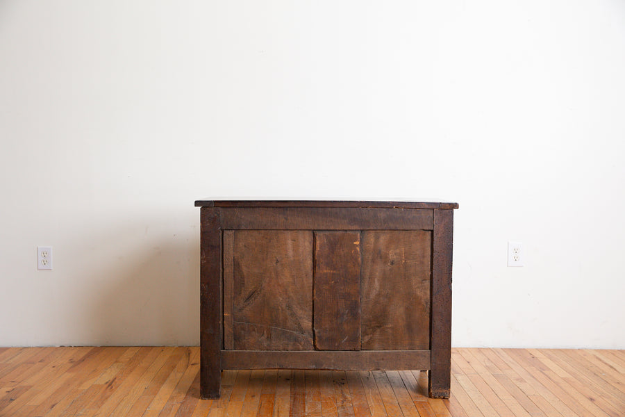 Walnut and Brass 2-Door Cabinet