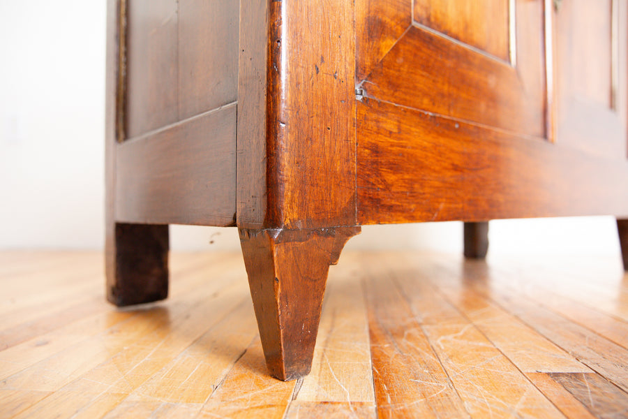 Walnut and Brass 2-Door Cabinet