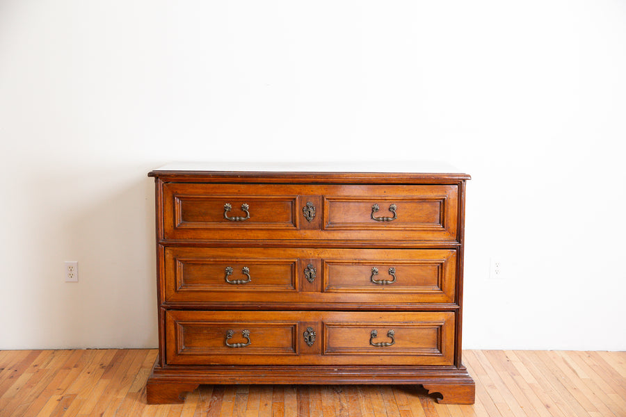 Walnut 3-Drawer Commode