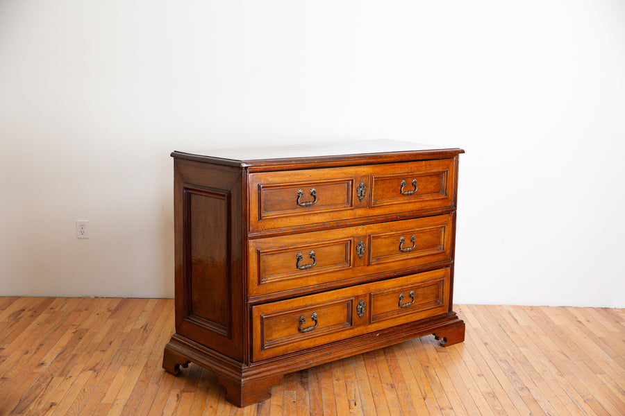 Walnut 3-Drawer Commode