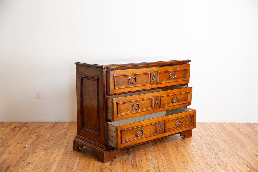 Walnut 3-Drawer Commode