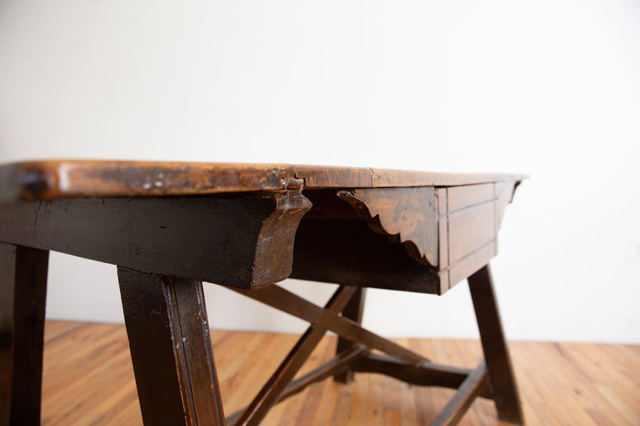 Walnut 1-Drawer Desk or Work Table