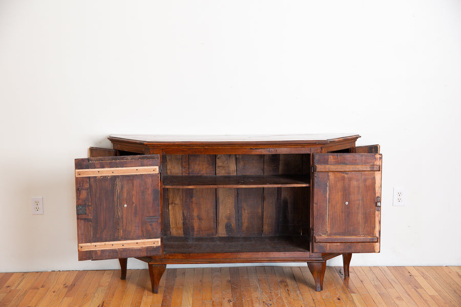 Walnut 4-Door Scantonata Credenza