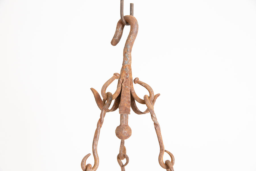 Wrought Iron 3-Light Chandelier