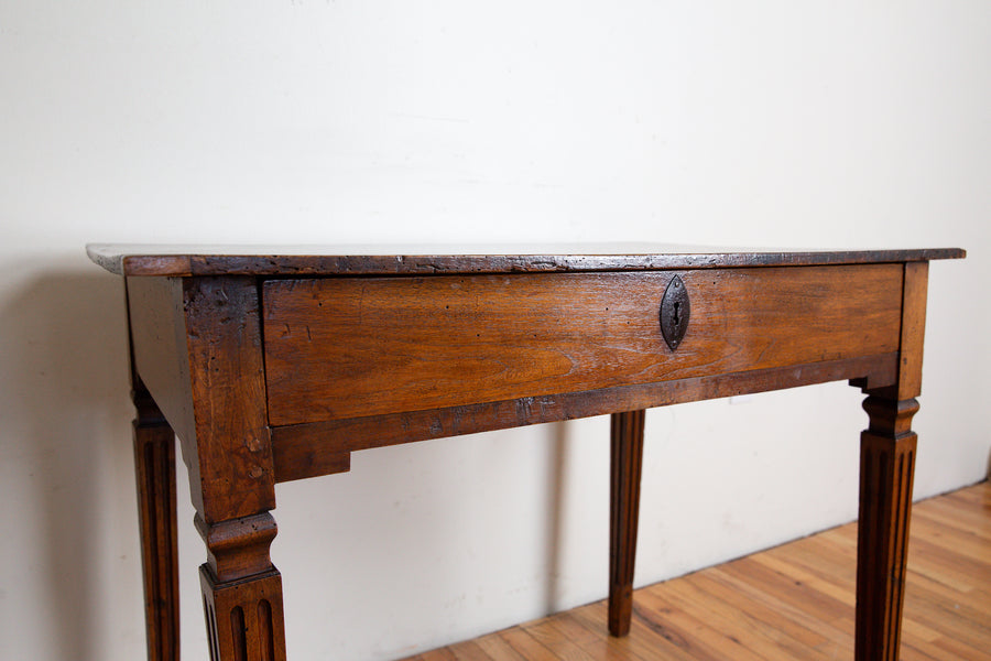 Walnut 1-Drawer Table