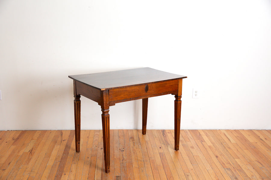 Walnut 1-Drawer Table