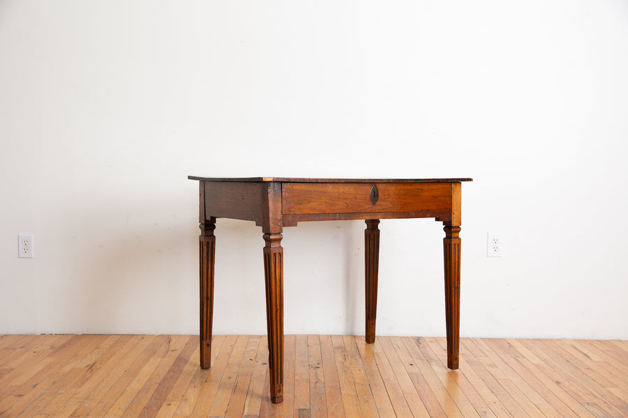 Walnut 1-Drawer Table