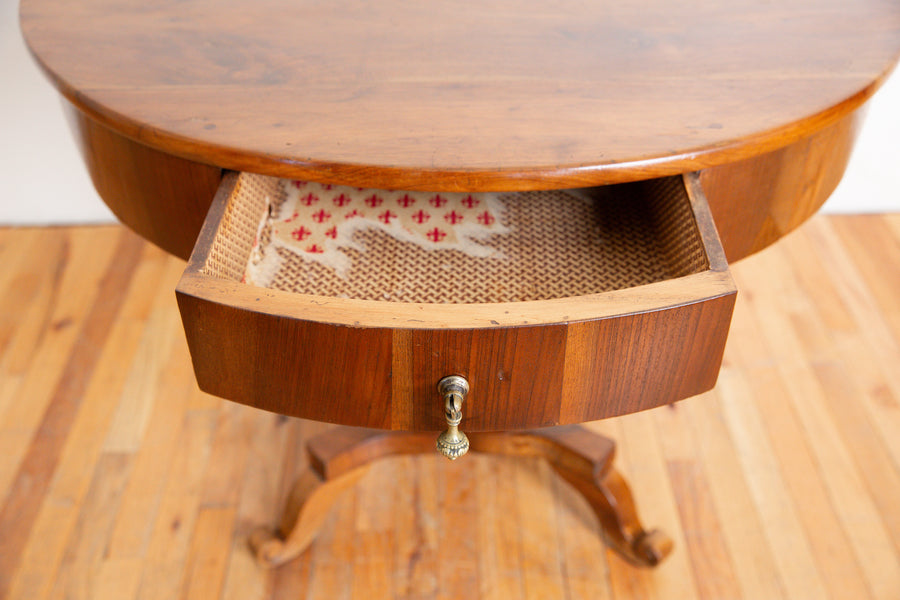 Light Walnut 1-Drawer Center Table