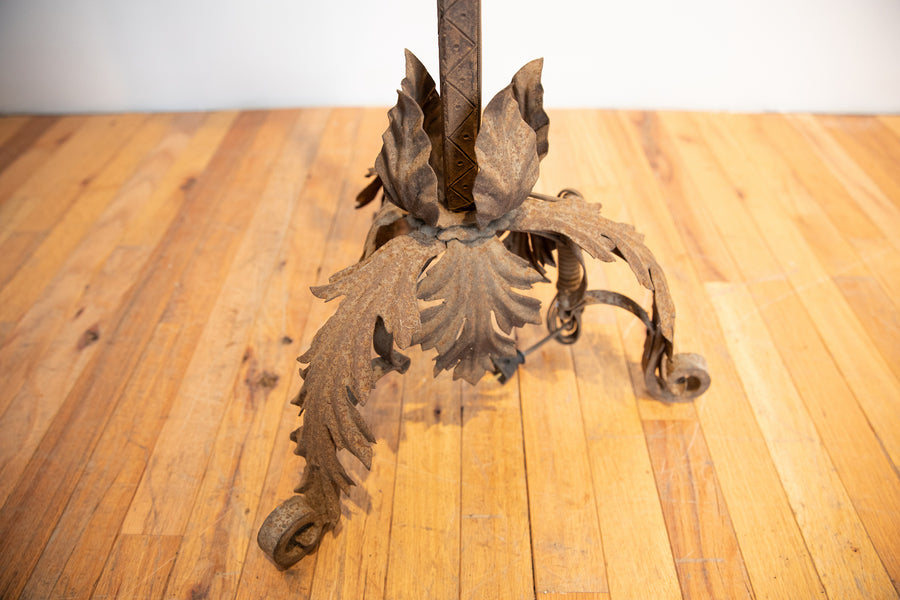 Wrought Iron and Metal Floor Lamp