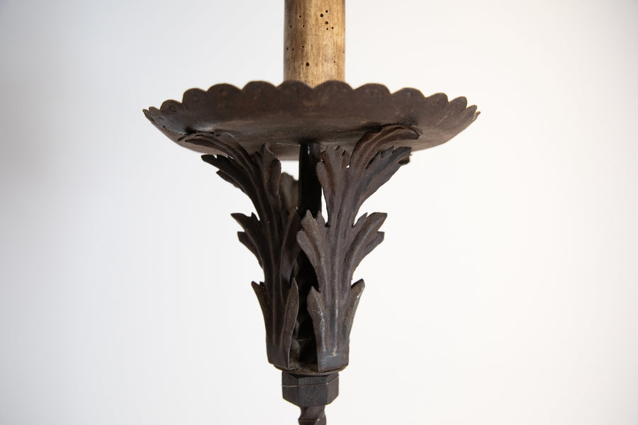 Wrought Iron and Metal Floor Lamp