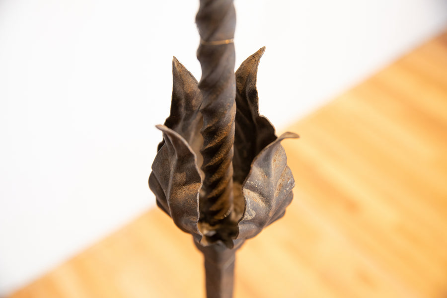 Wrought Iron and Metal Floor Lamp