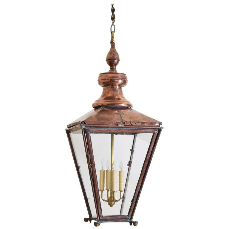Copper Gas Lantern, Now Electrified