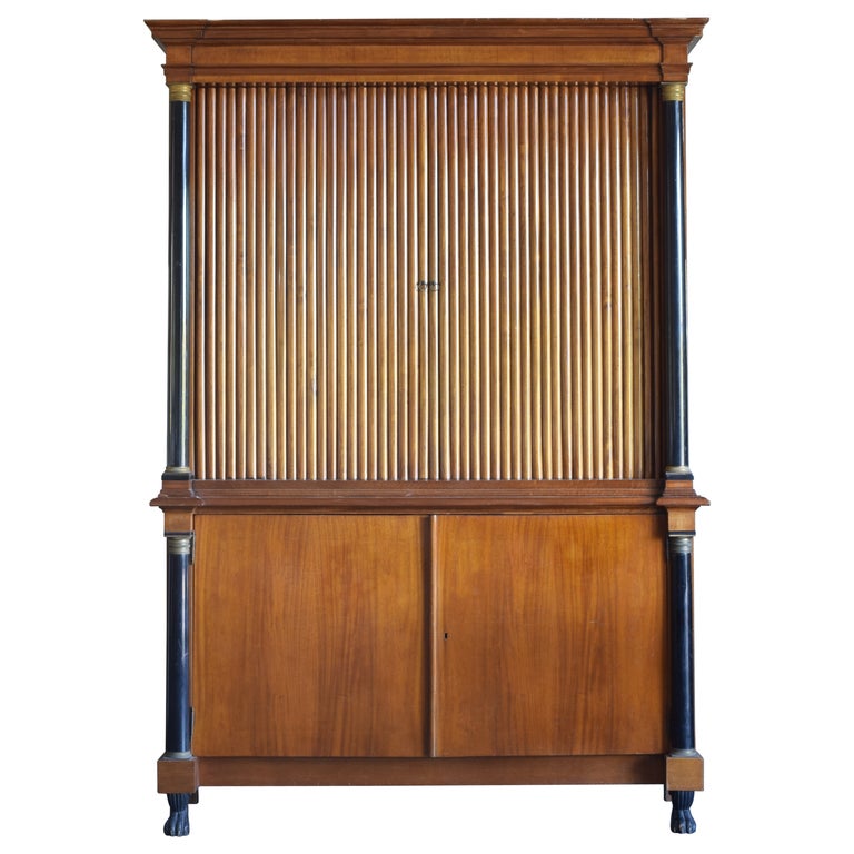 Tambour-Front 2-Piece Cabinet