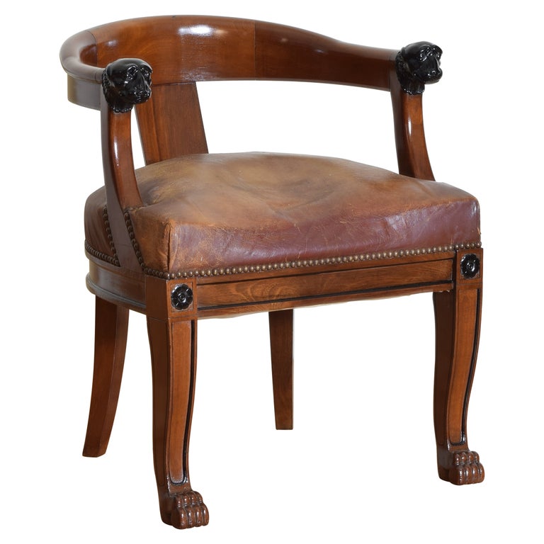 Mahogany and Ebonized Desk Chair