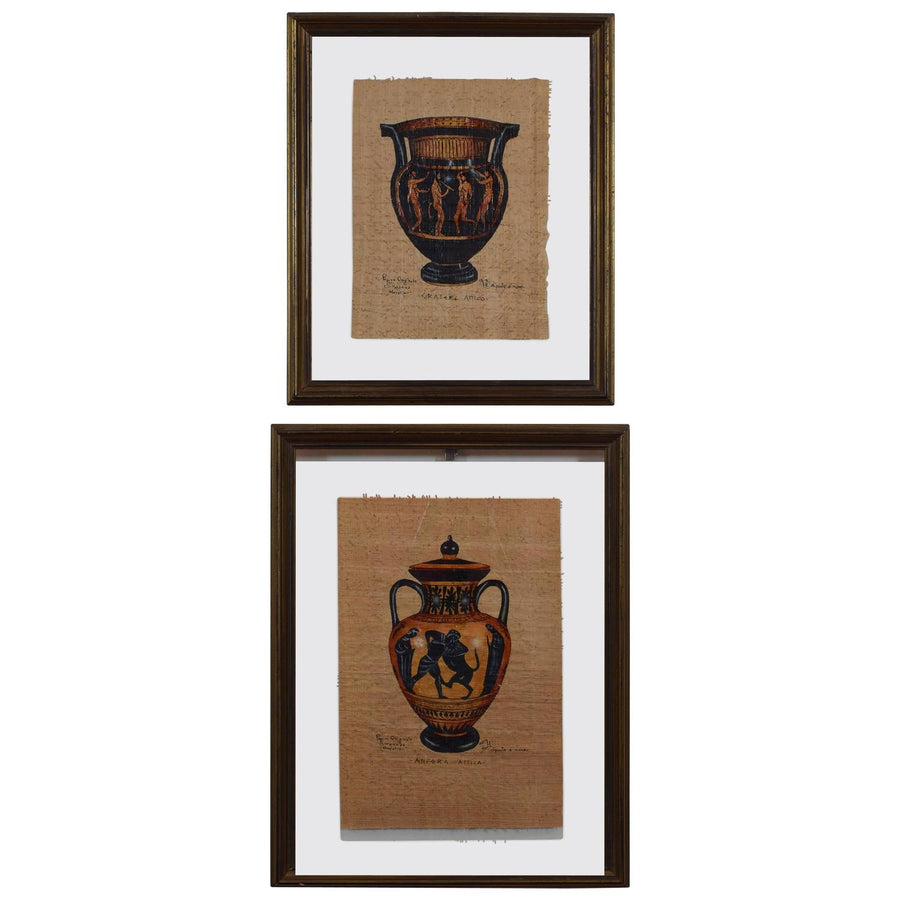 Two Paintings on Paper of Greek Vessels