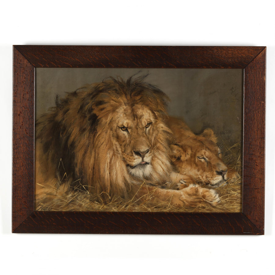 Framed Chromolithograph, The British Lion