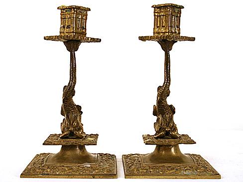 Pair of Bronze Candlesticks