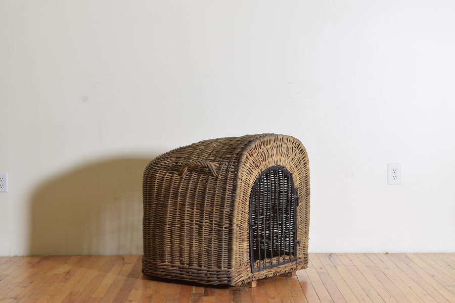 Wicker Dog Kennel Crate
