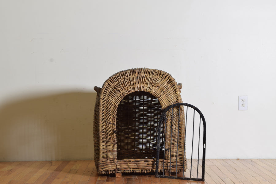 Wicker Dog Kennel Crate