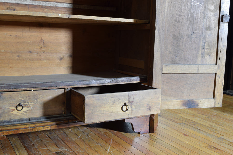 Paneled Walnut Sacrestia Cabinet