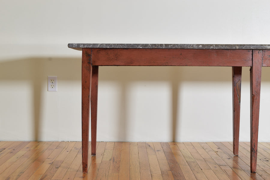 Painted Marble Top Sofa or Console Table