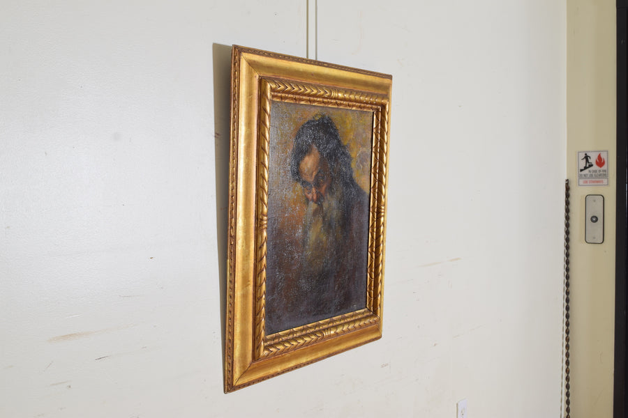 Oil on Canvas, Neapolitan School, Portrait of Man with Beard