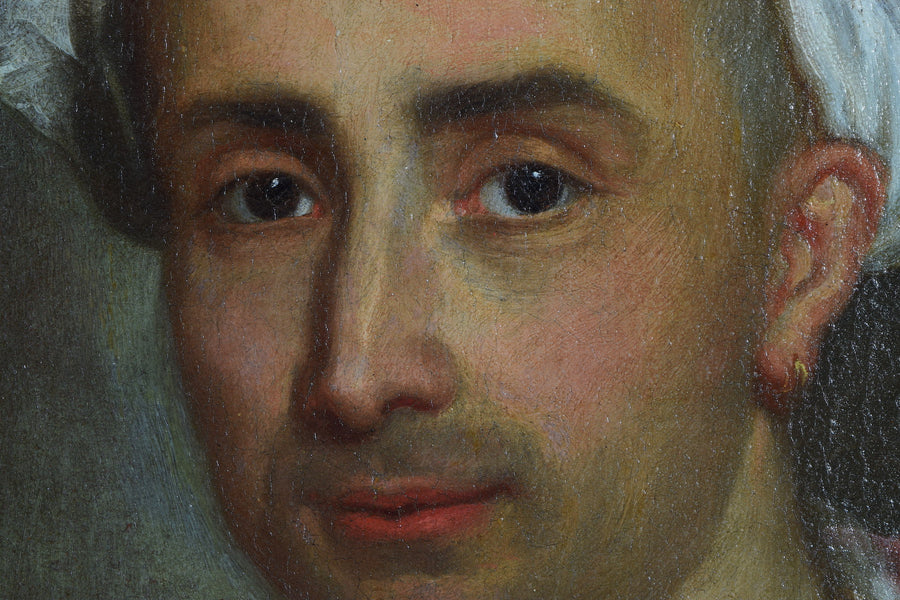 Oil on Canvas, Portrait of Man in Robes