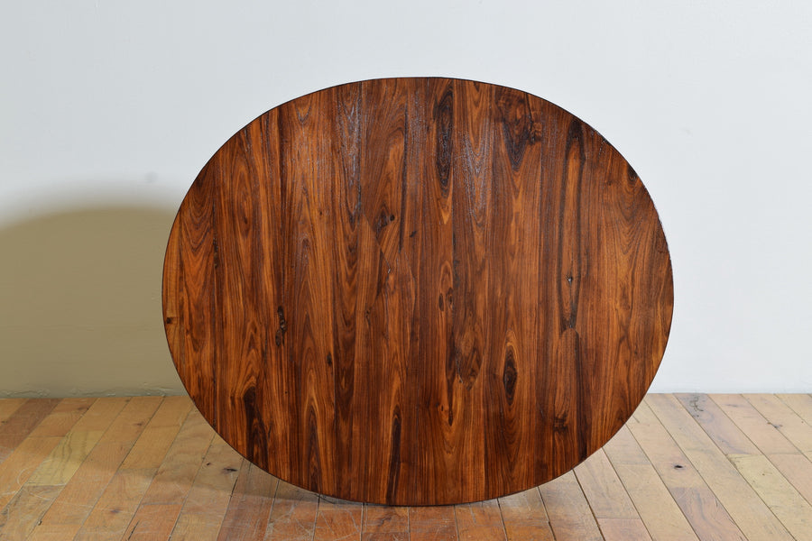 Veneered Oval 1-Drawer Table