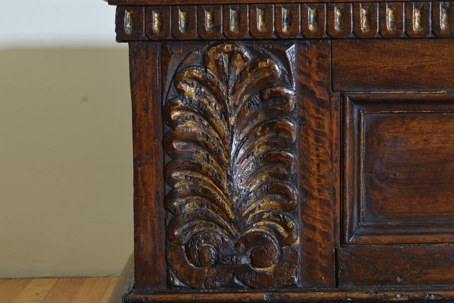 Carved Walnut and Giltwood Cassone
