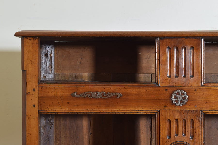Carved Walnut Open Bookcase