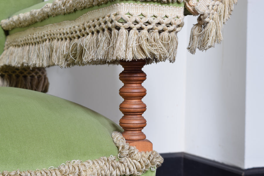 Velvet Upholstered Knole Style Settee