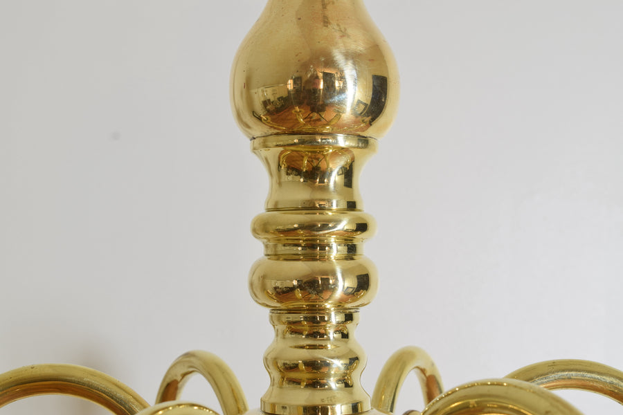 Brass 6-Light Chandelier
