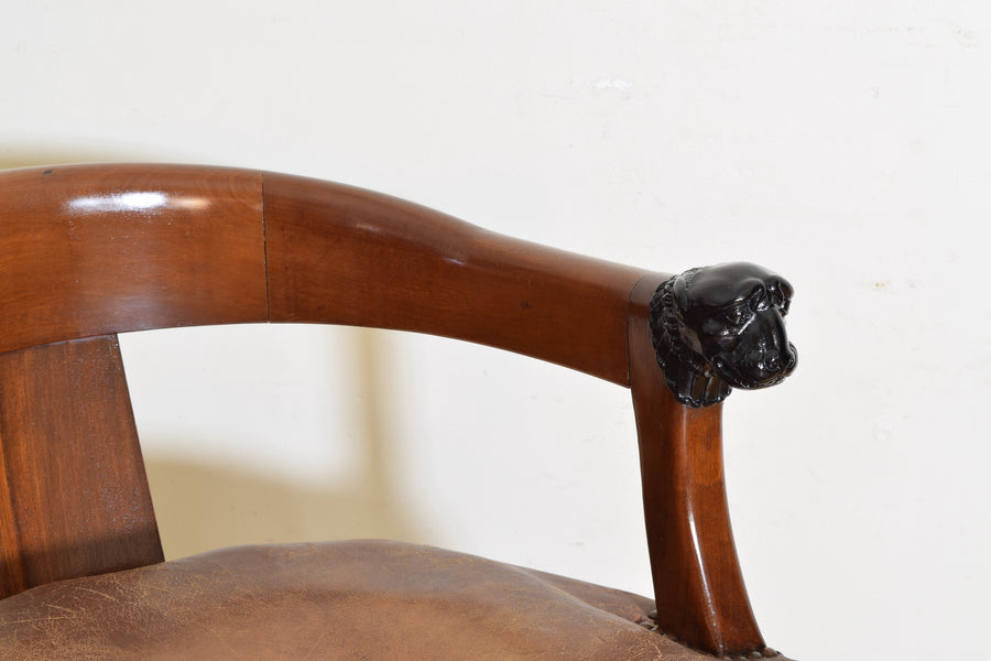 Mahogany and Ebonized Desk Chair