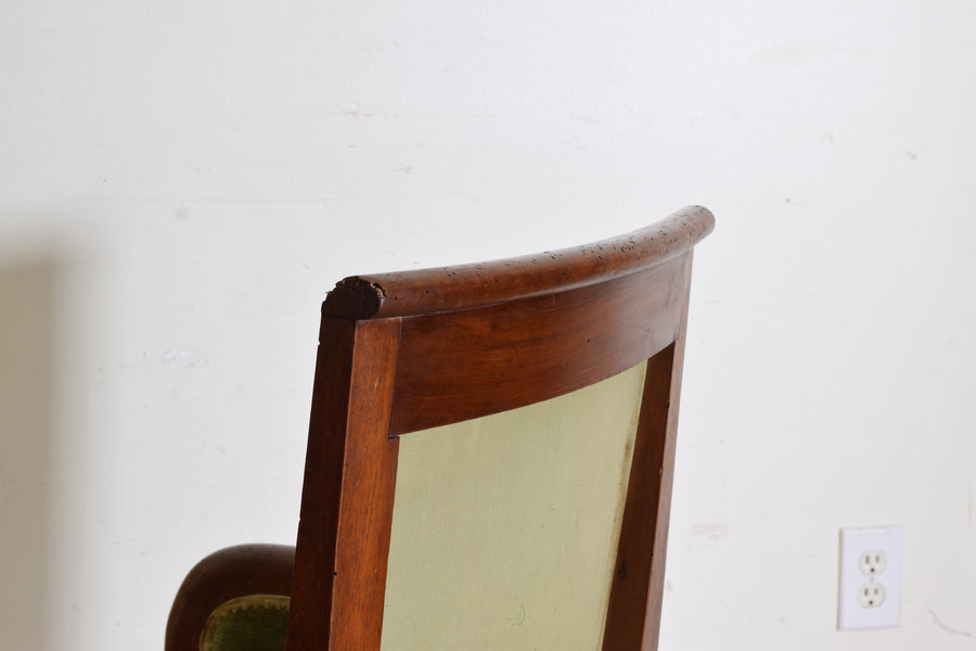 Pair of Walnut and Upholstered Bergeres