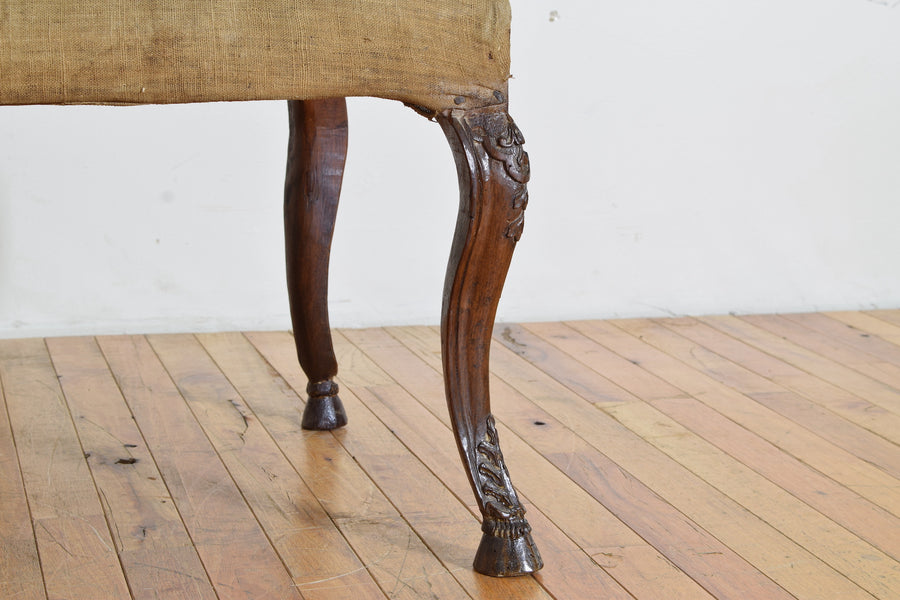 Set of 6 Carved Walnut Dining Chairs