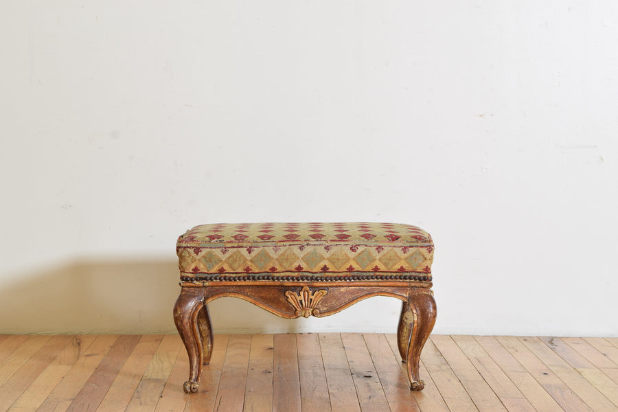 Lacquered and Gilded Footstool