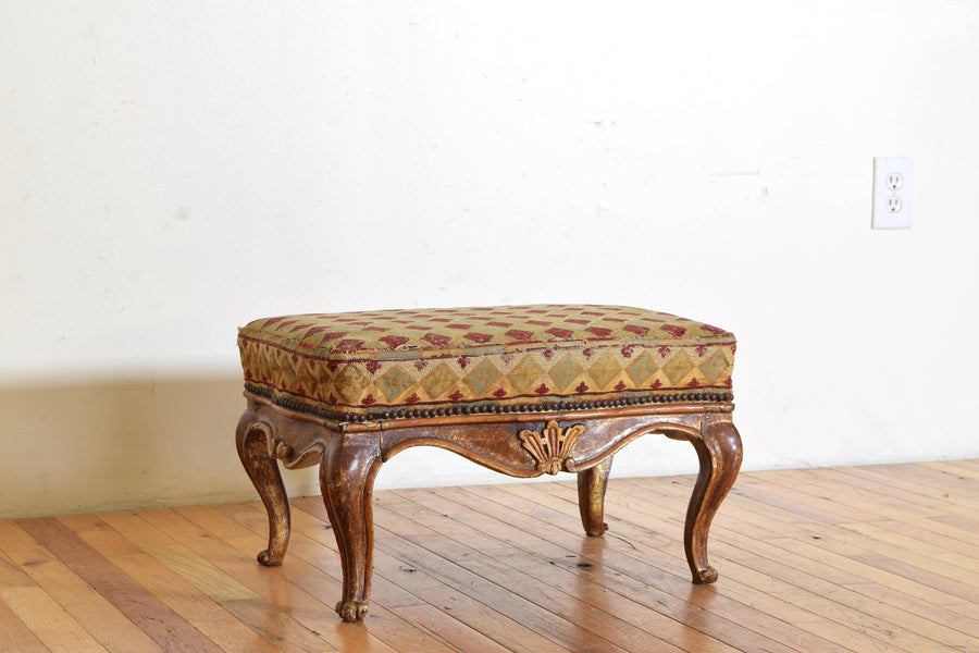 Lacquered and Gilded Footstool