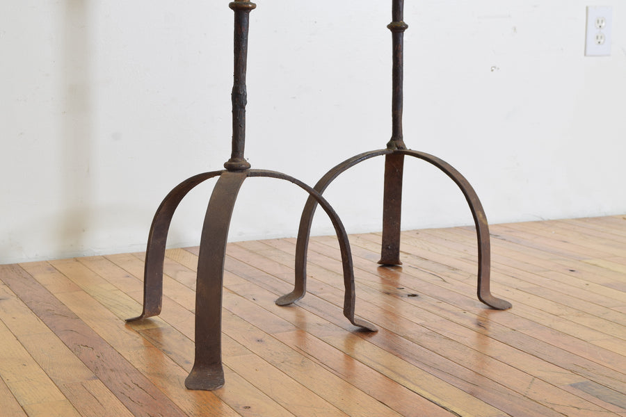 Pair of Wrought Iron Torcheres