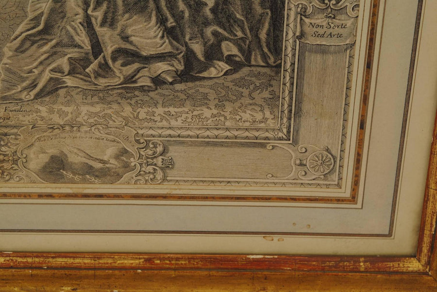 Engraving in a Giltwood Frame