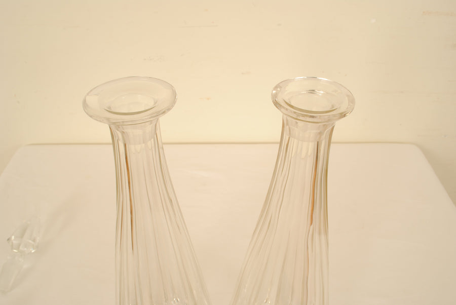 Near Pair of Glass Decanters