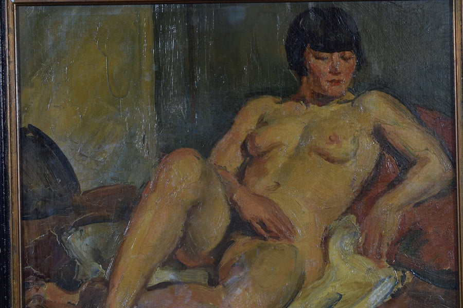 Oil on Canvas, Reclining Nude