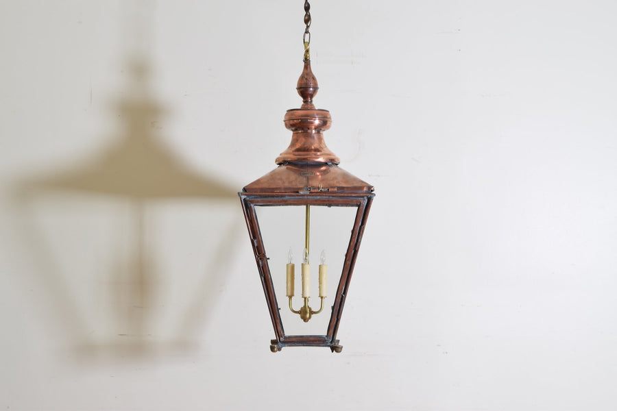 Copper Gas Lantern, Now Electrified