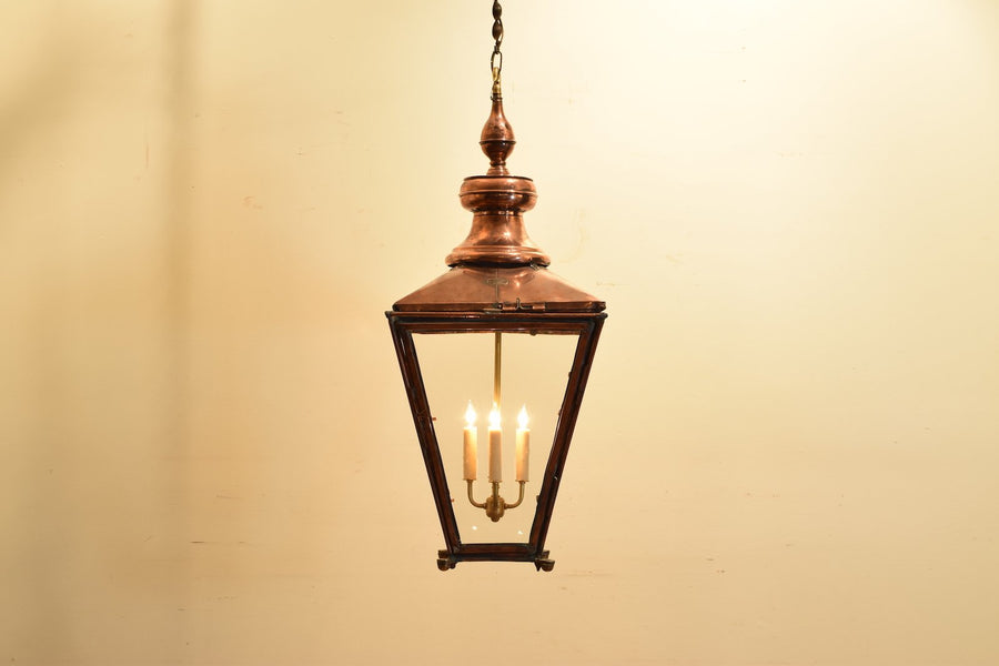 Copper Gas Lantern, Now Electrified