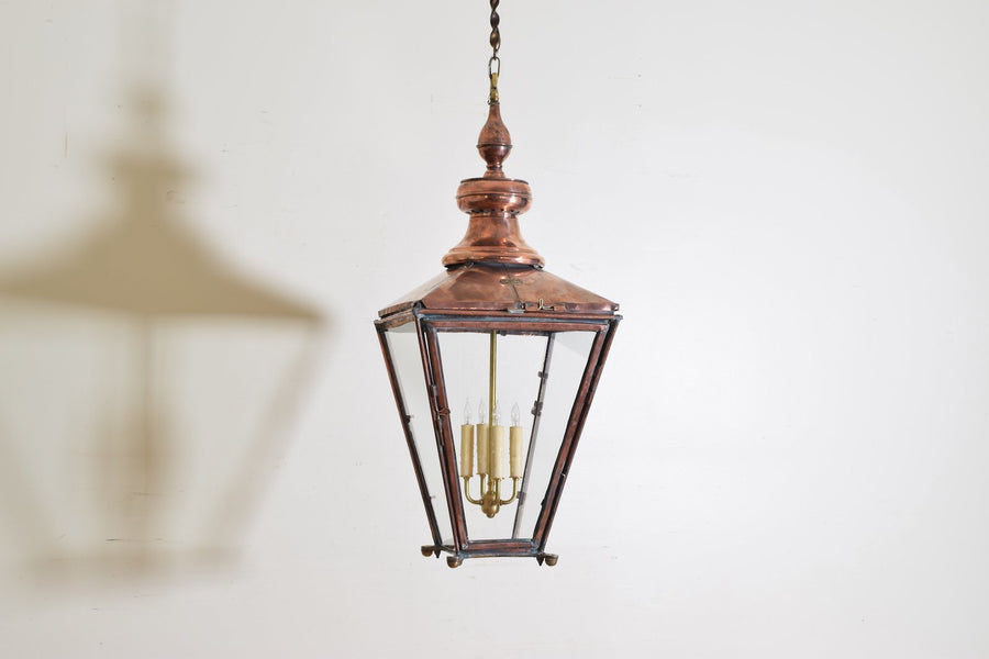 Copper Gas Lantern, Now Electrified