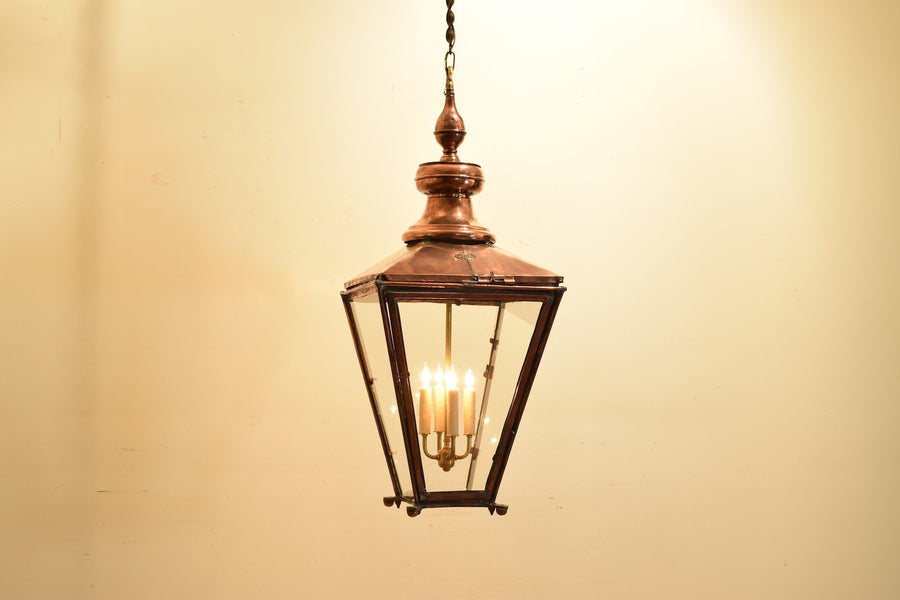 Copper Gas Lantern, Now Electrified