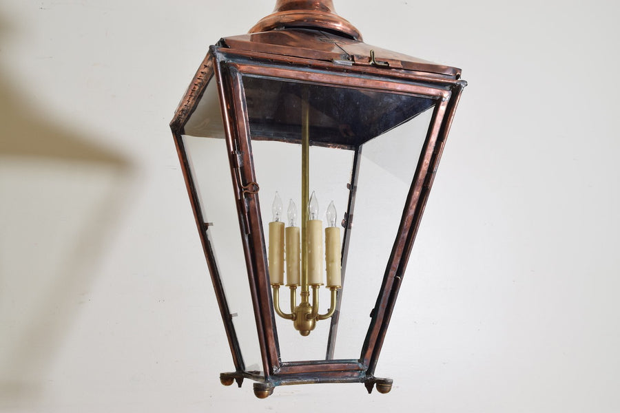 Copper Gas Lantern, Now Electrified