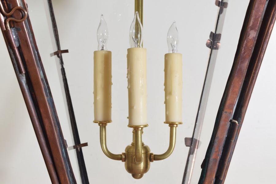 Copper Gas Lantern, Now Electrified